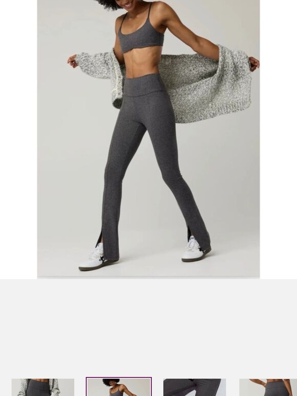 Aerie NWT High-Rise Charcoal Mini Flare Leggings Size Medium